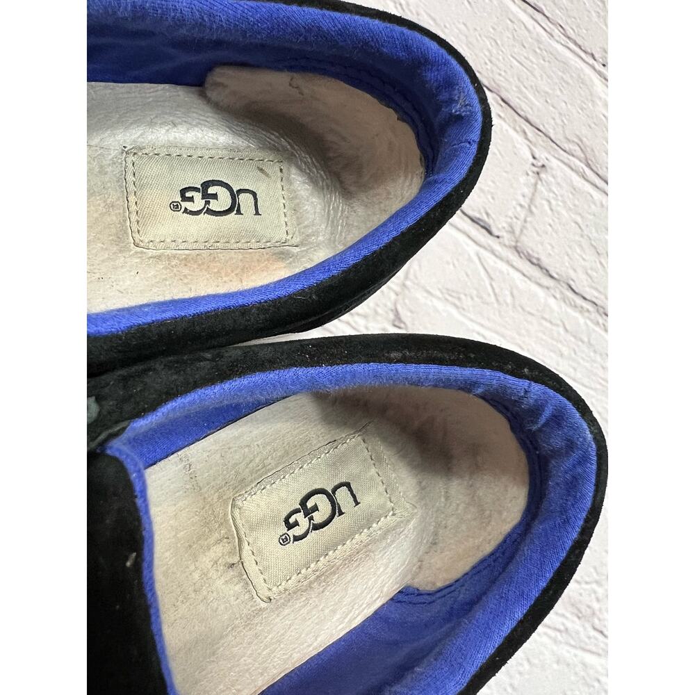 UGG Black Suede Sneakers size 8.5 - Picture 3 of 6